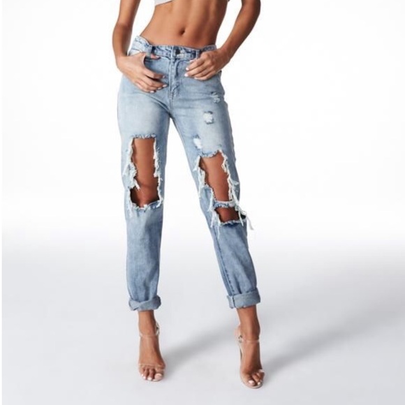Lioness Denim - Ripped Boyfriend Jeans